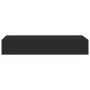 Wall shelves with drawer 2 units MDF black 60x23.5x10 cm by vidaXL, Shelves and shelves - Ref: Foro24-330258, Price: 92,47 €,...