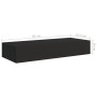 Wandregale mit Schublade 2 Stück MDF schwarz 60x23,5x10 cm von vidaXL, Regale und Regale - Ref: Foro24-330258, Preis: 92,47 €...