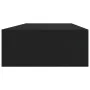 Black MDF wall shelf with drawer 60x23.5x10 cm by vidaXL, Shelves and shelves - Ref: Foro24-330257, Price: 66,45 €, Discount: %