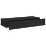 Black MDF wall shelf with drawer 60x23.5x10 cm by vidaXL, Shelves and shelves - Ref: Foro24-330257, Price: 66,45 €, Discount: %