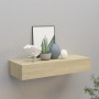Estante con cajón de pared MDF roble 60x23,5x10 cm