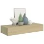 Oak MDF wall shelf with drawer 60x23.5x10 cm by vidaXL, Shelves and shelves - Ref: Foro24-330261, Price: 71,40 €, Discount: %