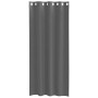 Cortinas de gasa con ojales 2 uds gris oscuro 140x225 cm