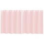 Cortinas de gasa con ojales 2 uds rosa claro 140x140 cm