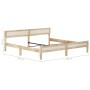 Estructura de cama sin colchón madera maciza de mango 200 cm