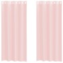 Cortinas de gasa con ojales 2 uds rosa claro 140x225 cm