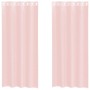 Cortinas de gasa con ojales 2 uds rosa claro 140x245 cm