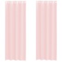 Cortinas de gasa con ojales 2 uds rosa claro 140x260 cm