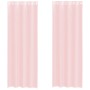 Cortinas de gasa con ojales 2 uds rosa claro 140x300 cm