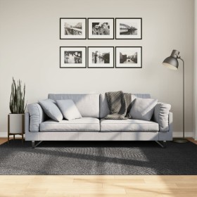 Alfombra pelo corto look escandinavo IZA antracita 160x230 cm