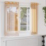 Cortinas de gasa con ojales 2 uds naranja 140x140 cm