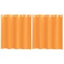Cortinas de gasa con ojales 2 uds naranja 140x140 cm