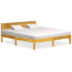 Estructura de cama sin colchón madera maciza de mango 180 cm Estructura de cama sin colchón madera maciza de mango 180 cm