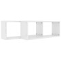 Cube wall shelves 2 pcs glossy white engineered wood by vidaXL, Shelves and shelves - Ref: Foro24-807151, Price: 39,94 €, Dis...