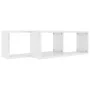 Cube wall shelves 2 pcs glossy white engineered wood by vidaXL, Shelves and shelves - Ref: Foro24-807151, Price: 39,14 €, Dis...