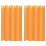 Cortinas de gasa con ojales 2 uds naranja 140x175 cm