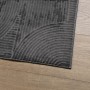 Alfombra pelo corto look escandinavo IZA antracita 240x340 cm