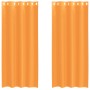Cortinas de gasa con ojales 2 uds naranja 140x225 cm