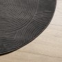 Alfombra de pelo corto look escandinavo IZA antracita Ø 100 cm
