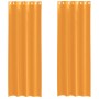 Cortinas de gasa con ojales 2 uds naranja 140x260 cm