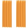 Cortinas de gasa con ojales 2 uds naranja 140x300 cm