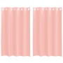 Cortinas de gasa con ojales 2 uds rosa 140x175 cm