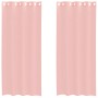 Cortinas de gasa con ojales 2 uds rosa 140x245 cm