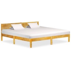 Estructura de cama sin colchón madera maciza de mango 200 cm Estructura de cama sin colchón madera maciza de mango 200 cm