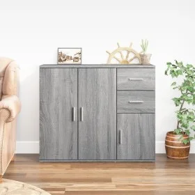 Sonoma gray plywood sideboard 91x29.5x75 cm by vidaXL, Sideboards - Ref: Foro24-823275, Price: 87,64 €, Discount: %