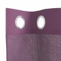 Cortinas de gasa con ojales 2 uds morado 140x175 cm
