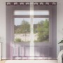 Cortinas de gasa con ojales 2 uds morado 140x225 cm