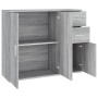 Aparador de madera contrachapada gris Sonoma 91x29,5x75 cm de vidaXL, Aparadores - Ref: Foro24-823275, Precio: 88,95 €, Descu...