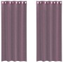 Cortinas de gasa con ojales 2 uds morado 140x245 cm
