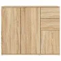 Aparador de madera contrachapada roble Sonoma 91x29,5x75 cm de vidaXL, Aparadores - Ref: Foro24-823272, Precio: 96,99 €, Desc...