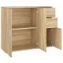 Aparador de madera contrachapada roble Sonoma 91x29,5x75 cm de vidaXL, Aparadores - Ref: Foro24-823272, Precio: 96,99 €, Desc...