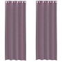 Cortinas de gasa con ojales 2 uds morado 140x260 cm