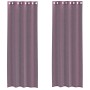 Cortinas de gasa con ojales 2 uds morado 140x300 cm