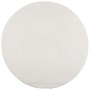 Alfombra de pelo corto look escandinavo IZA crema Ø 100 cm