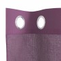 Cortinas de gasa con ojales 2 uds morado 140x300 cm