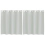 Cortinas de gasa con ojales 2 uds gris claro 140x140 cm