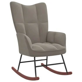 Light Gray Velvet Rocking Chair by vidaXL, Rocking chairs - Ref: Foro24-328139, Price: 118,18 €, Discount: %
