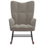 Silla mecedora de terciopelo gris claro de vidaXL, Mecedoras - Ref: Foro24-328139, Precio: 119,51 €, Descuento: %