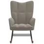 Silla mecedora de terciopelo gris claro de vidaXL, Mecedoras - Ref: Foro24-328139, Precio: 120,10 €, Descuento: %