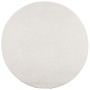 Alfombra de pelo corto look escandinavo IZA crema Ø 120 cm