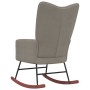 Hellgrauer Schaukelstuhl aus Samt von vidaXL, Schaukelstühle - Ref: Foro24-328139, Preis: 120,81 €, Rabatt: %