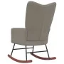Hellgrauer Schaukelstuhl aus Samt von vidaXL, Schaukelstühle - Ref: Foro24-328139, Preis: 120,10 €, Rabatt: %