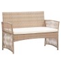 4-teiliges Gartenmöbel-Set und beige synthetische Rattankissen von vidaXL, Gartensets - Ref: Foro24-46436, Preis: 279,56 €, R...