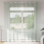 Cortinas de gasa con ojales 2 uds gris claro 140x225 cm