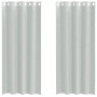 Cortinas de gasa con ojales 2 uds gris claro 140x225 cm