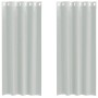 Cortinas de gasa con ojales 2 uds gris claro 140x245 cm